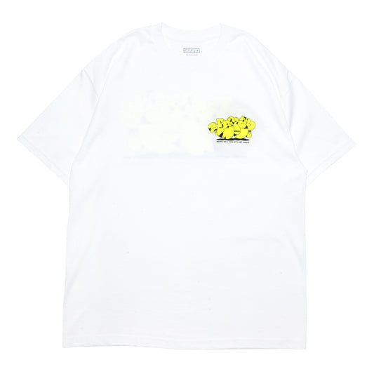 5BORO / 5B X SP-ONE CRACLE S/S TEE - WHITE/HIGH LIGHTER YELLOW (DEAD STOCK)
