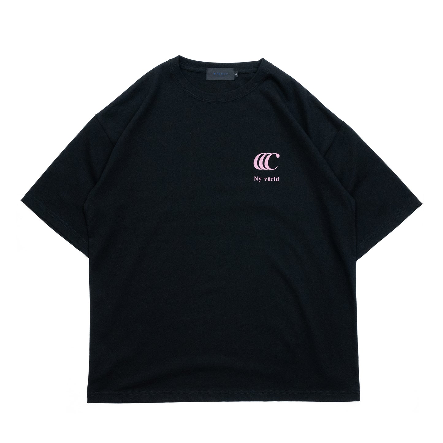 CLUMSY PICTURES LIMITED CCC S/S WIDE TEE - BLACK/ROSE