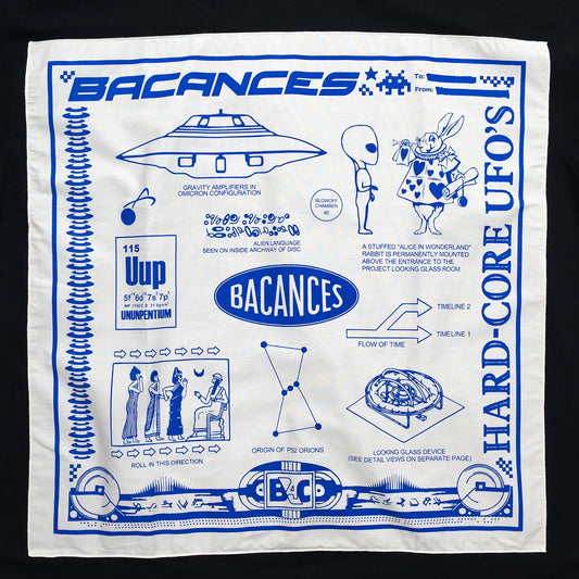 BACANCES / BC BANDANA S/S T-SHIRTS(UFO'S) - BLACK