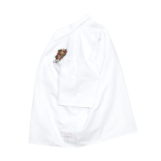 BACANCES / BLC WORK S/S SHIRTS(BARALION)- WHITE