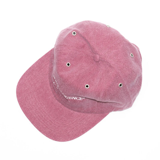 BACANCES(バカンシーズ)のコットン生地の6パネルキャップ「20 SHOT COTTON CAP」のPINKカラーの上面からの商品写真