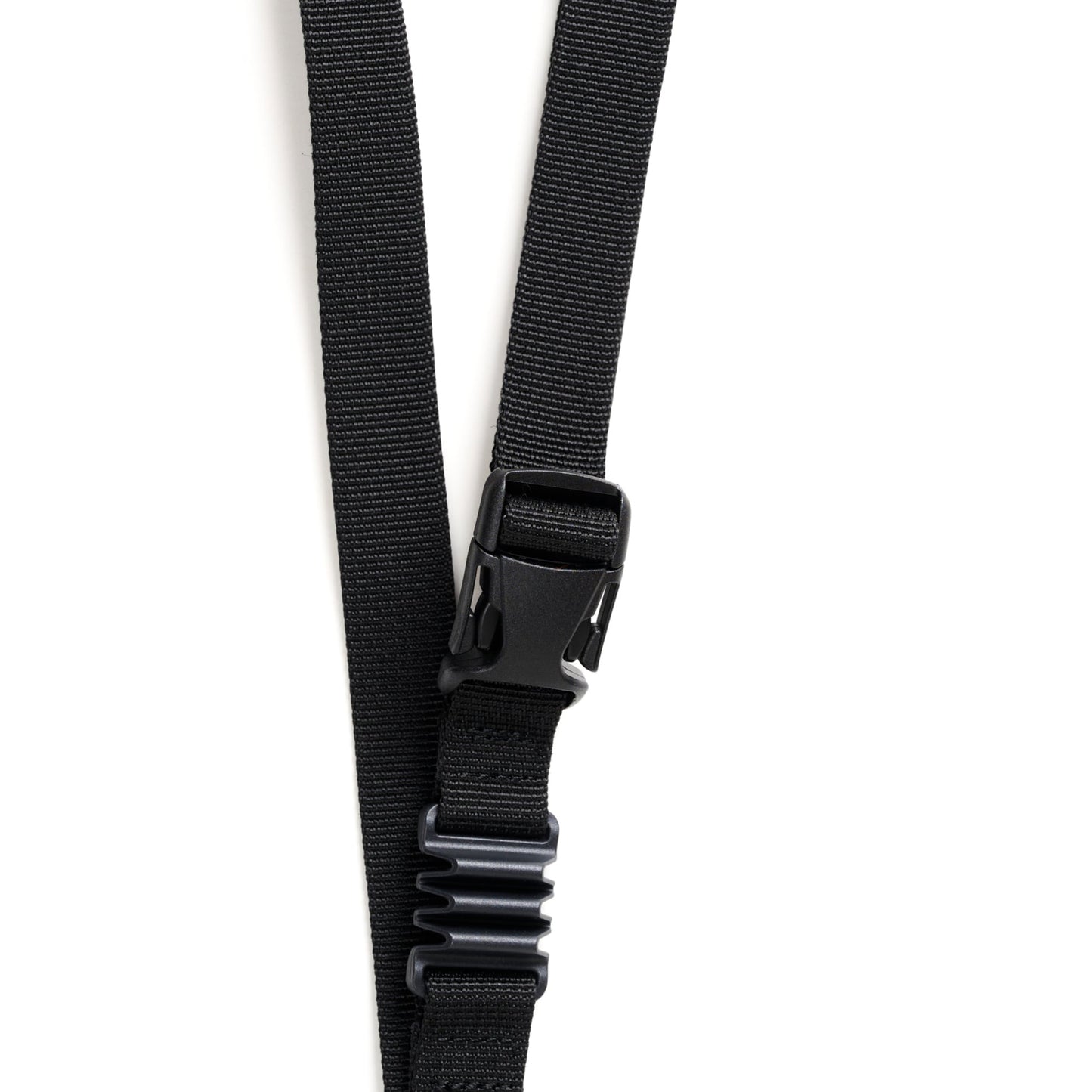 BAICYCLON(バイシクロン)のCORDURA NYLON製の小型ショルダーバッグ「BAICYCLON CL-04 COMBO SHOULDER」のBLACKのストラップの着脱バックルの写真