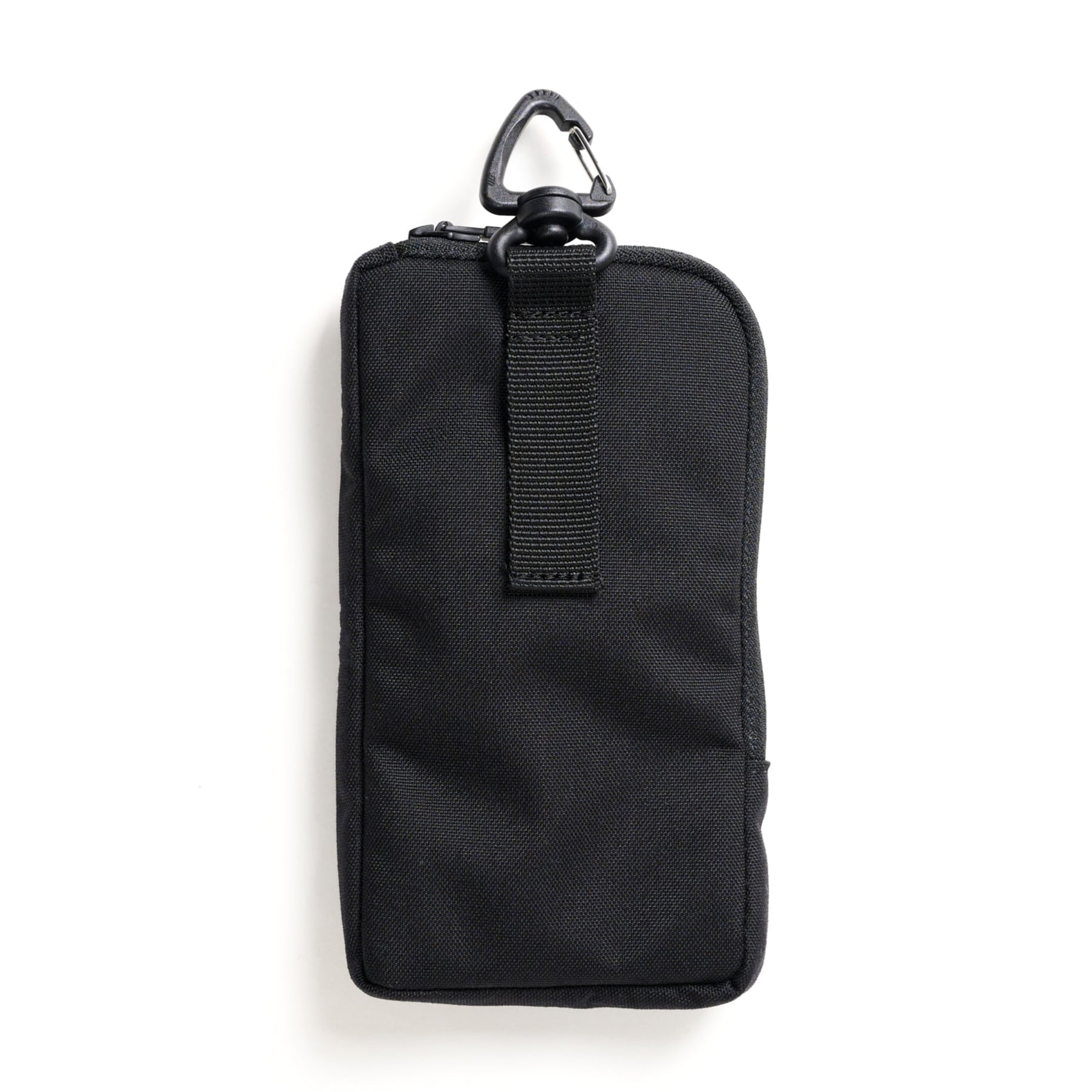 BAICYCLON(バイシクロン)のCORDURA NYLON製の小型ショルダーバッグ「BAICYCLON CL-04 COMBO SHOULDER」のBLACKのスマートフォンケースの背面からの商品写真