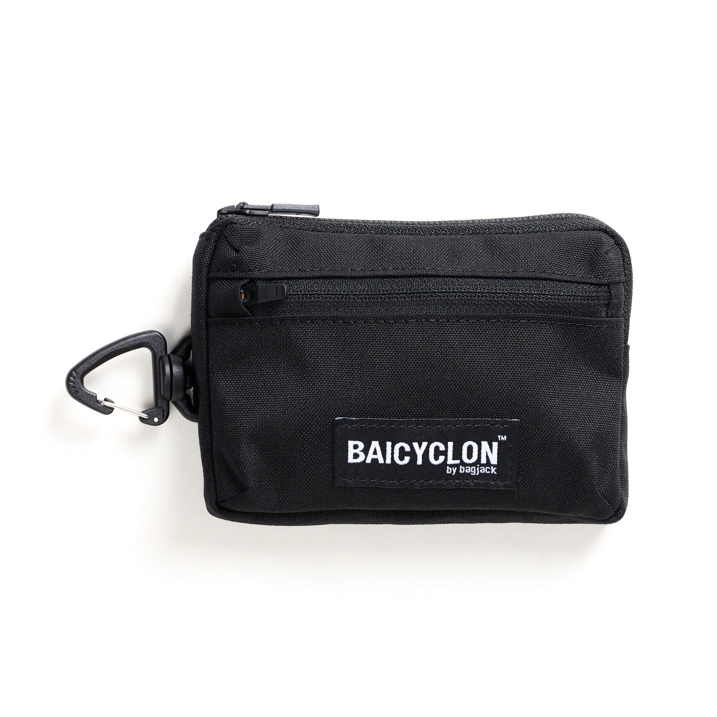 BAICYCLON(バイシクロン)のCORDURA NYLON製の小型ショルダーバッグ「BAICYCLON CL-04 COMBO SHOULDER」のBLACKのウォレットケースの正面からの商品写真