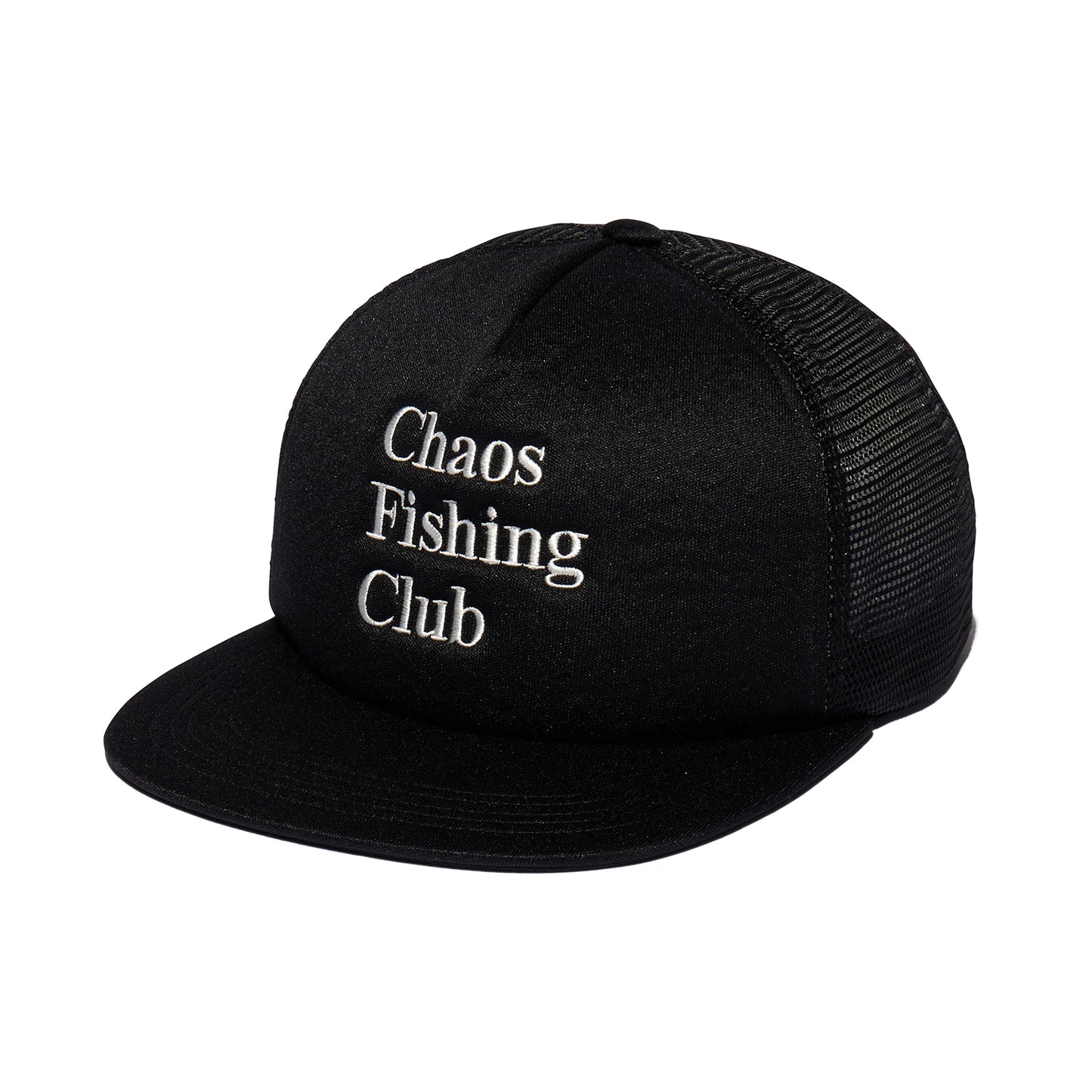 CHAOS FISHING CLUB LOGO MESH CAP - BLACK