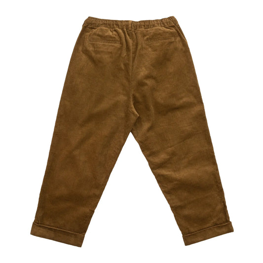 CLUMSY PICTURES 2 PLEATS EASY TRAD CORD - BROWN