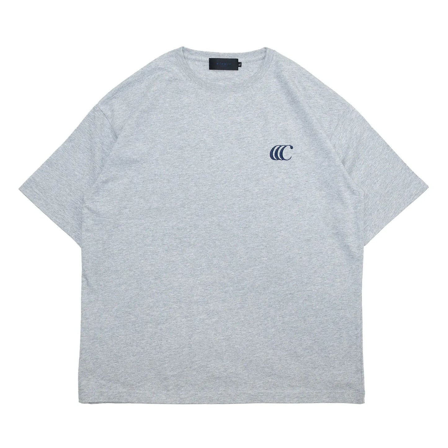CLUMSY PICTURES CCC EMB LOGO S/S WIDE TEE - HT GRAY