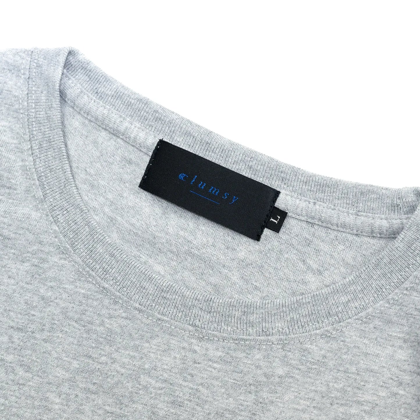 CLUMSY PICTURES CCC EMB LOGO S/S WIDE TEE - HT GRAY