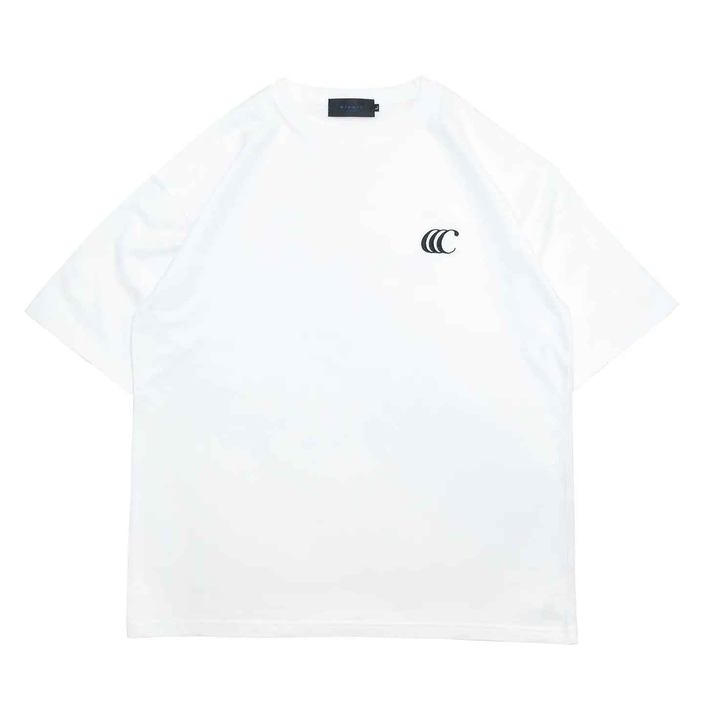 CLUMSY PICTURES CCC EMB LOGO S/S WIDE TEE - WHITE