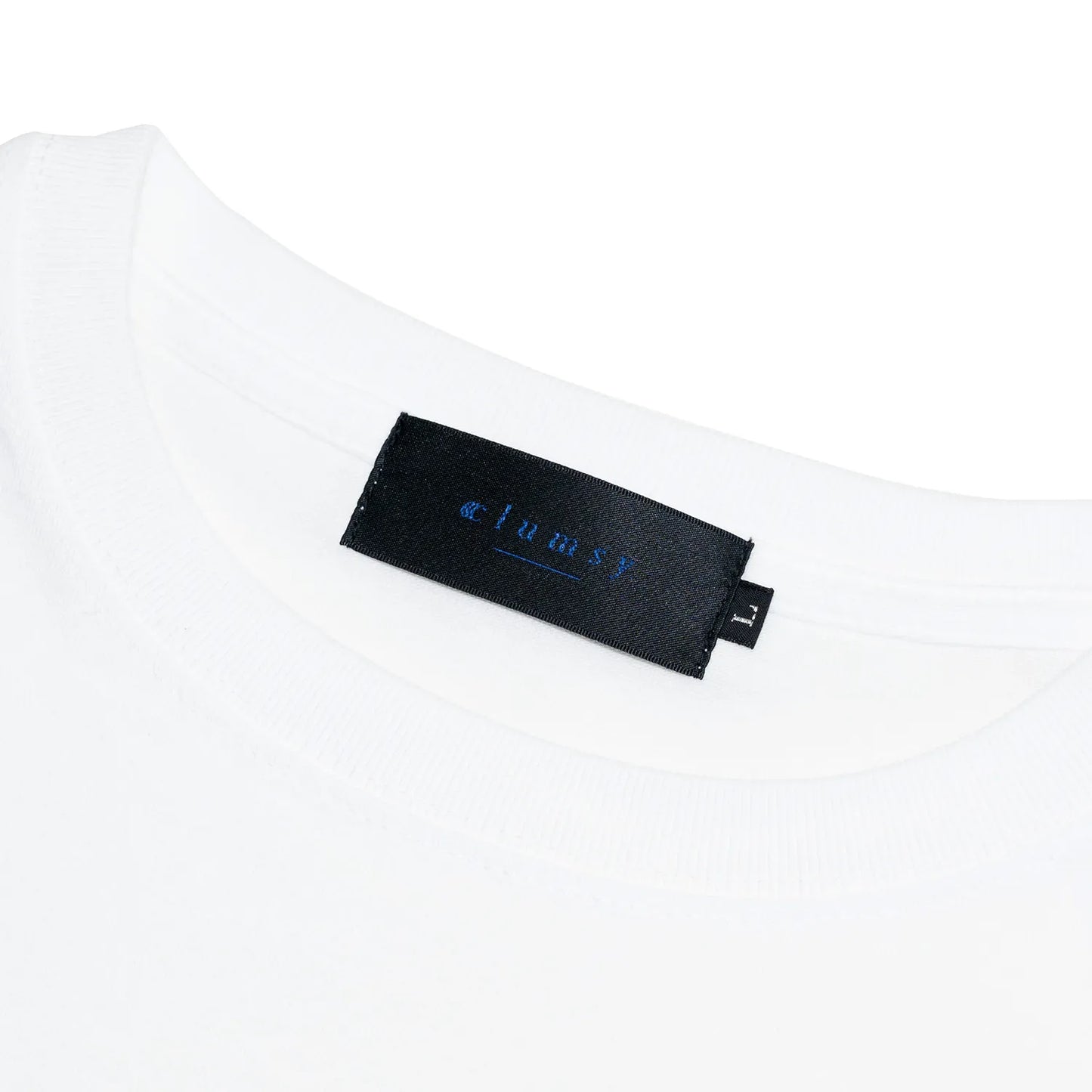 CLUMSY PICTURES CCC EMB LOGO S/S WIDE TEE - WHITE
