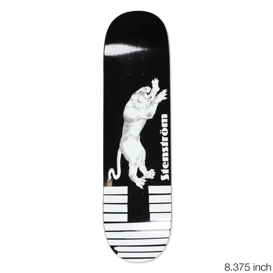 Polar Skate Co(ポーラー)所属のプロスケーター「DAVID STENSTROM」モデルのスケボー・スケートボードデッキ「TAPE & PANTHER / BLACK」の8.375インチのメイングラフィッ