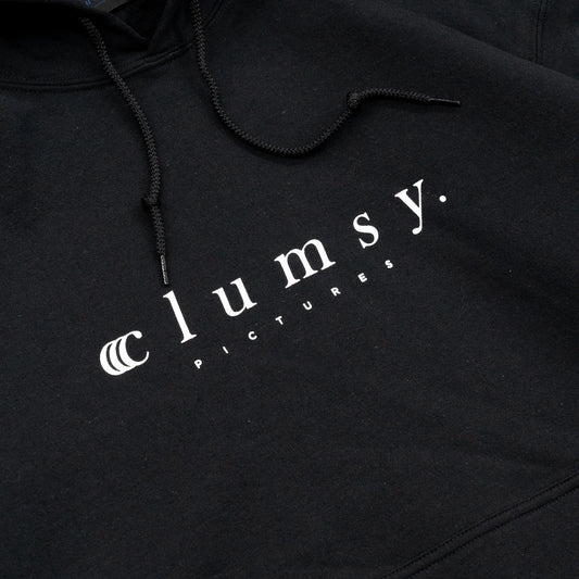 CLUMSY PICTURES ORIGINAL BARLOGO HOODY - BLACK