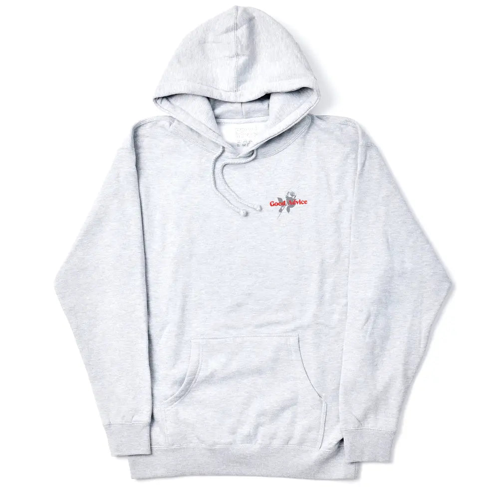 GOOD ADVICE CHAT LINE HOODIE - HT GREY