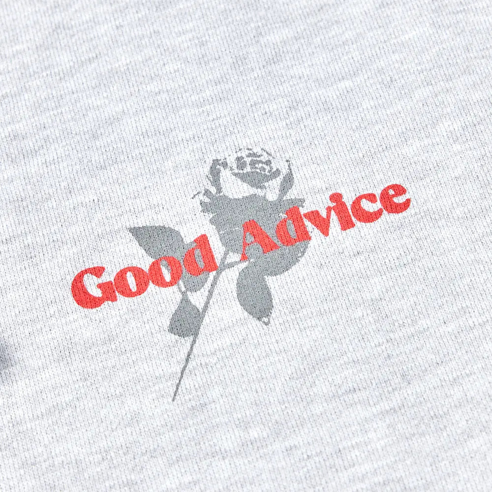 GOOD ADVICE CHAT LINE HOODIE - HT GREY