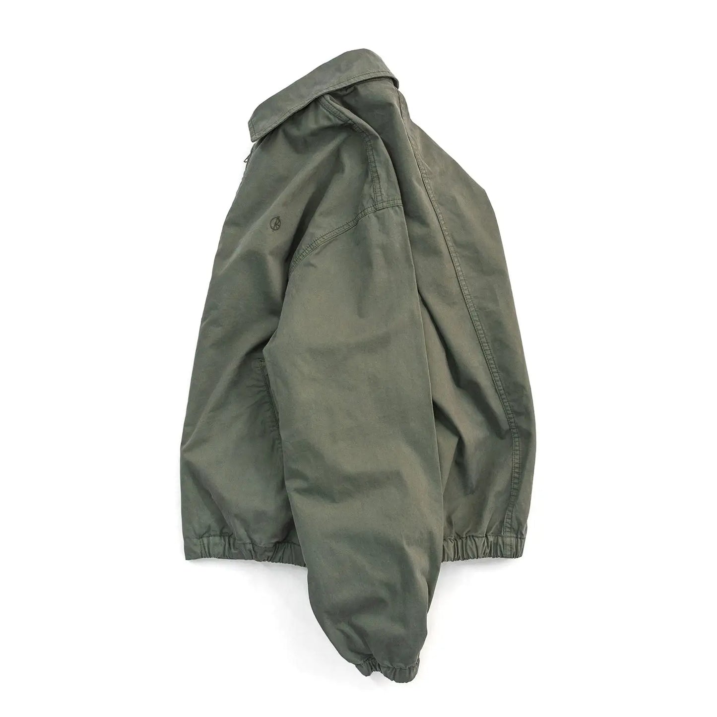 ブランドのアイコン的アイテム「POLAR SKATE CO」の大定番ジャケット「NICK JACKET / GREY GREEN」の側面からの商品写真