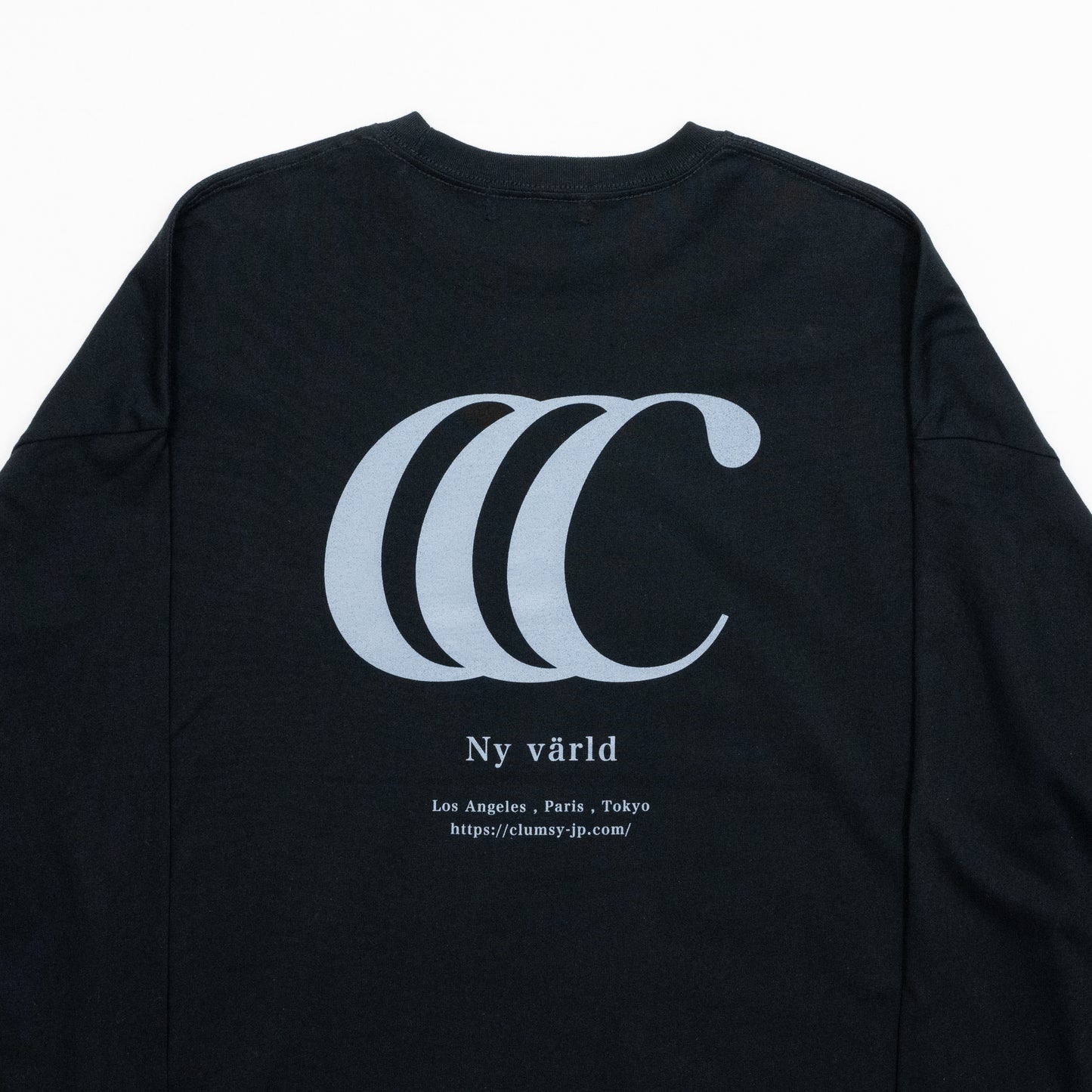 CLUMSY PICTURES LIMITED CCC L/S TEE - BLACK/DK GREY