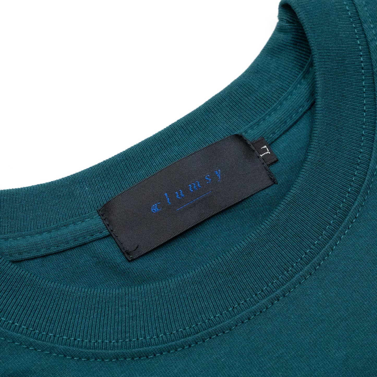 CLUMSY PICTURES LIMITED CCC L/S TEE - GREEN/WHITE