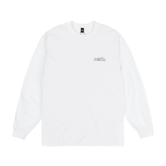 MAGENTA BRUTALISTA L/S TEE - WHITE