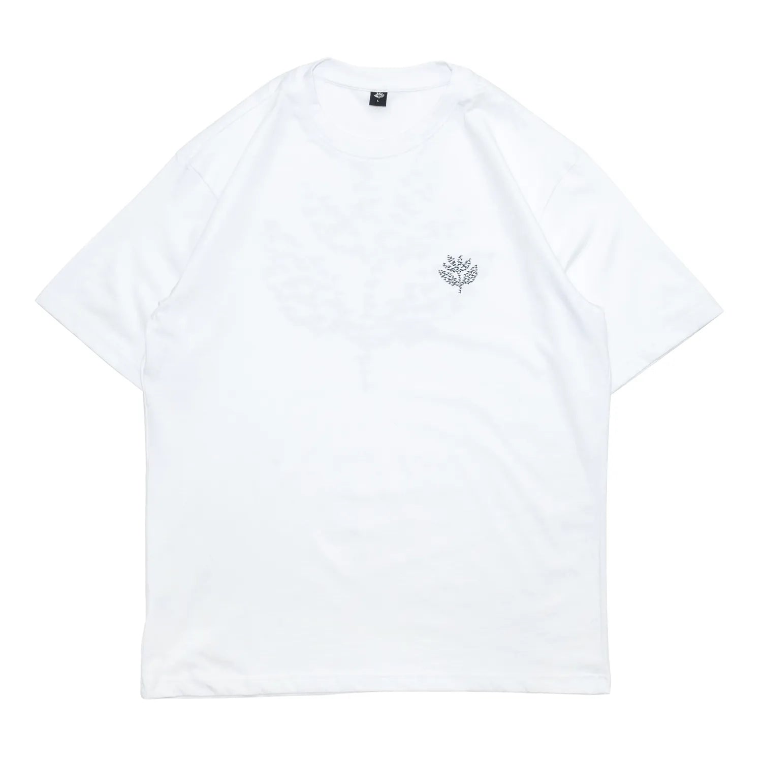 MAGENTA(マジェンタ)のTシャツ「MIGRATION S/S TEE」のWHITEカラーの正面からの商品写真