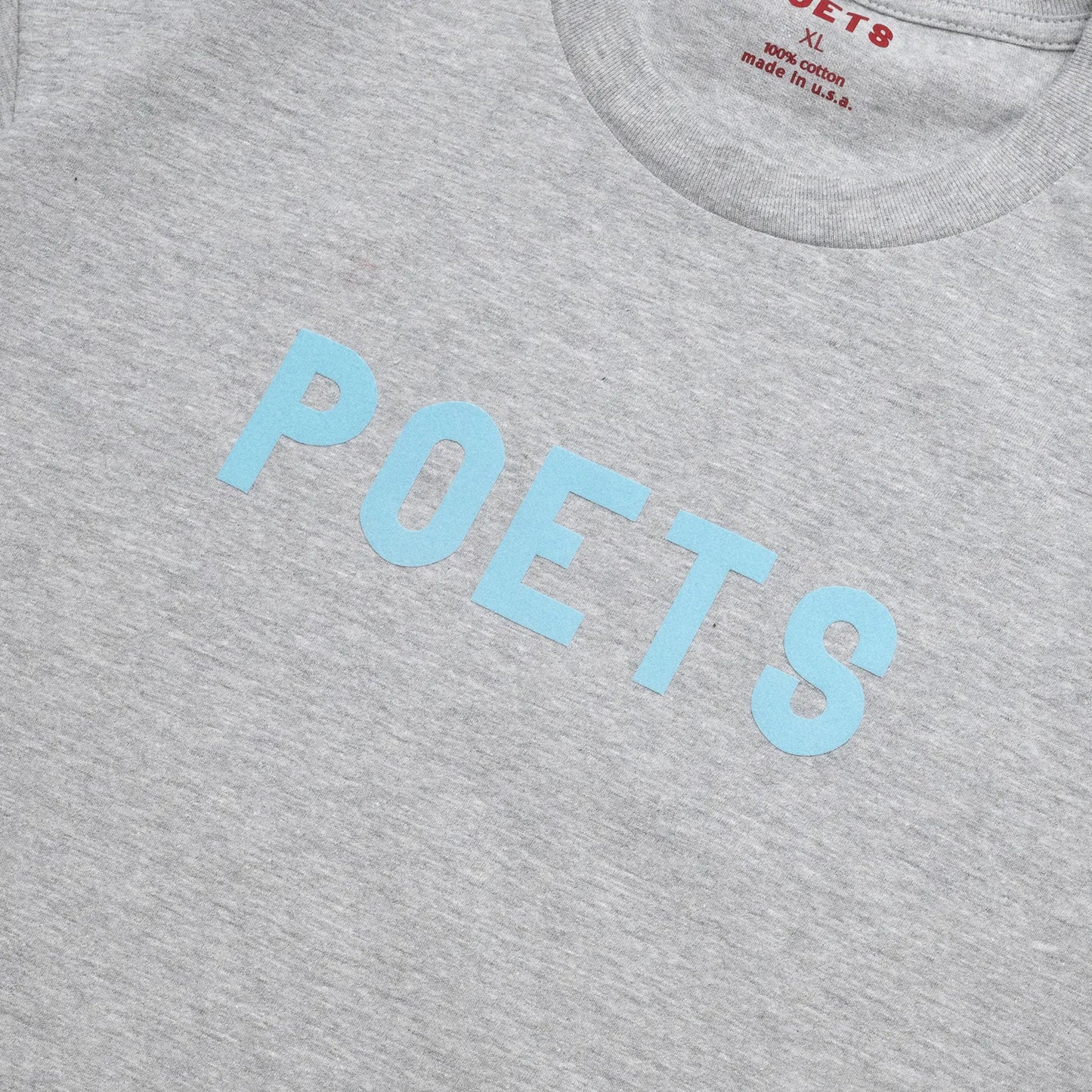POETS / OG POETS FLOCKED S/S TEE - GREY/BLUE