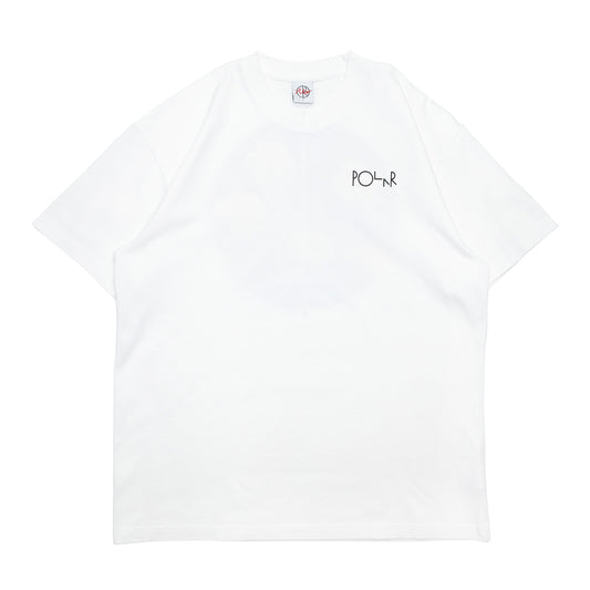 POLAR SKATE CO FILL LOGO MARTAS ROSES S/S TEE - WHITE
