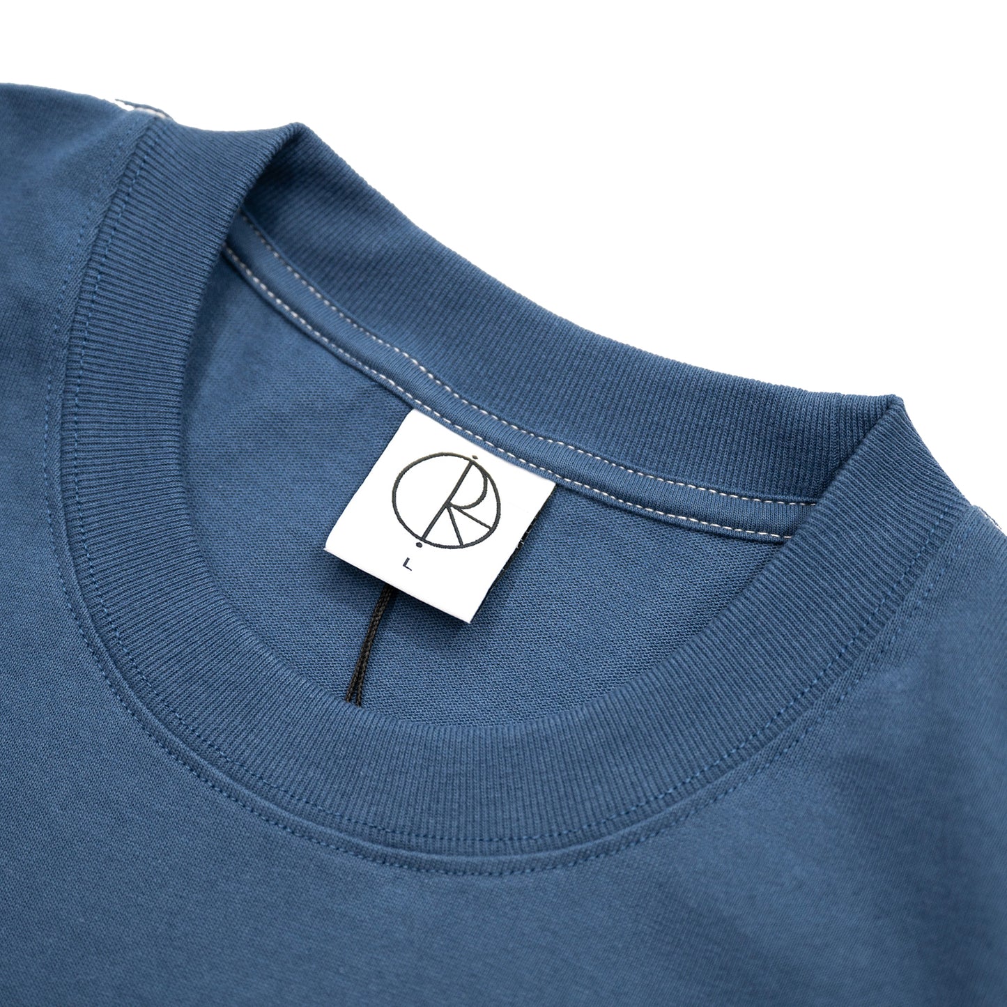 POLAR SKATE CO STROKE LOGO S/S TEE - GREY BLUE