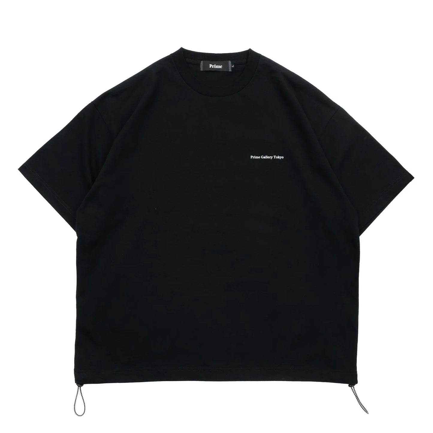 PRIME GALLERY LOGO S/S DRAWCORD TEE - BLACK