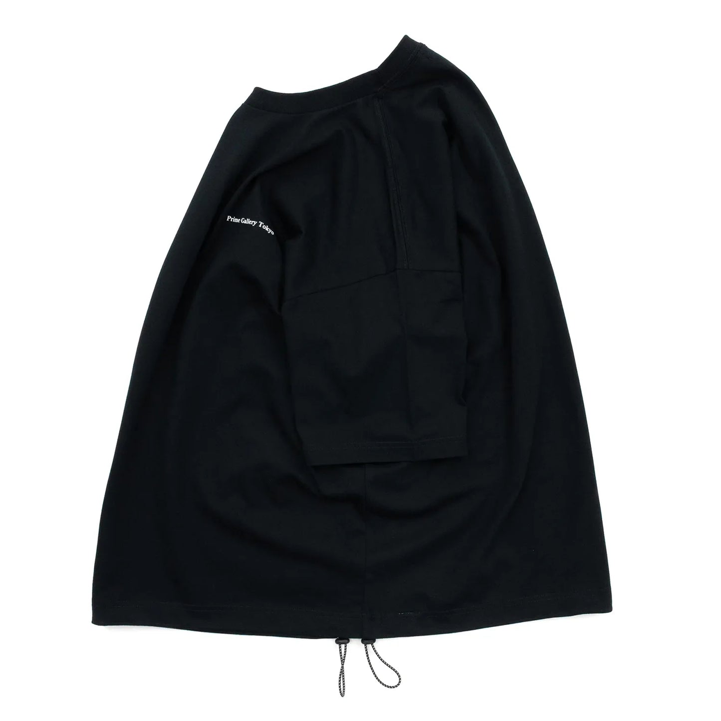 PRIME GALLERY LOGO S/S DRAWCORD TEE - BLACK