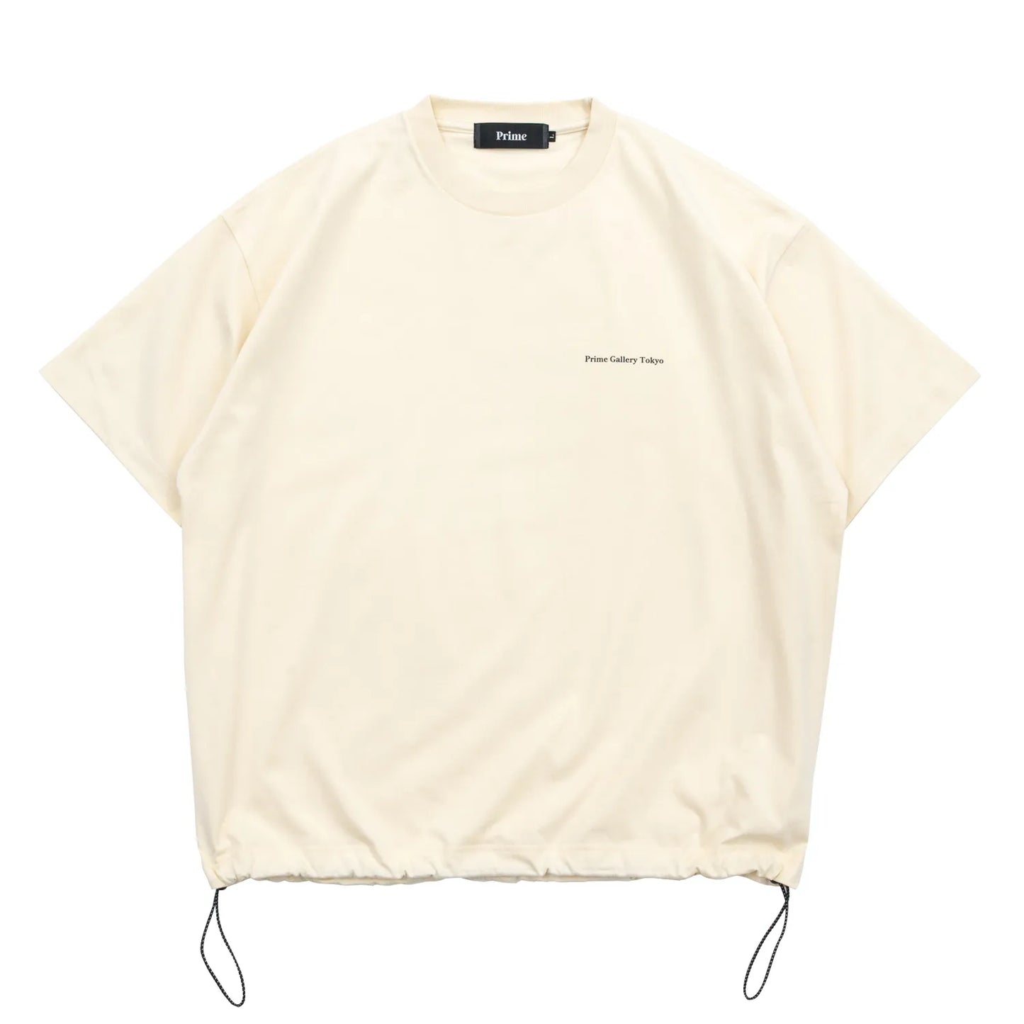 PRIME GALLERY LOGO S/S DRAWCORD TEE - WHITE