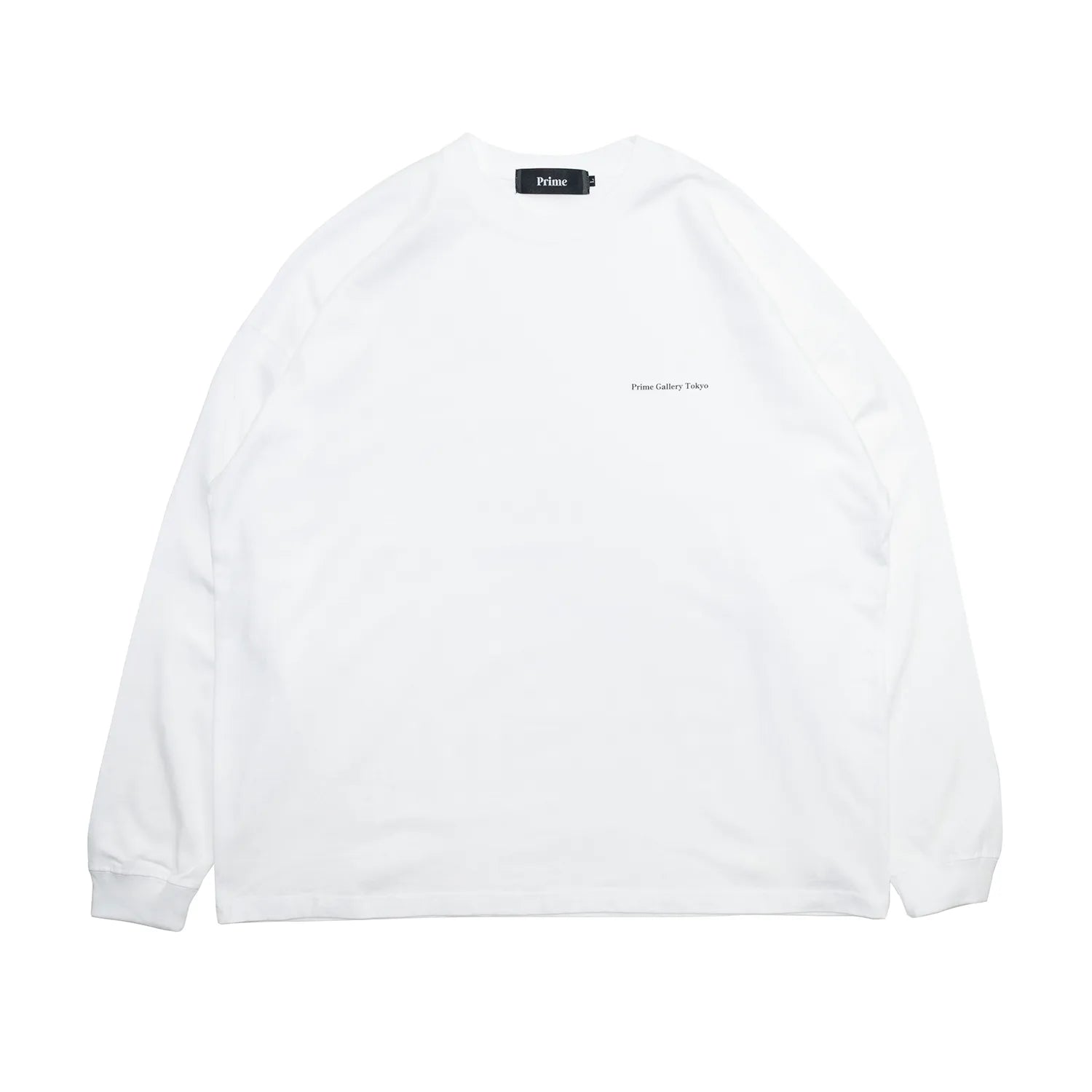 PRIME GALLERY LOGO L/S TEE - WHITE – Prime Skateboard Gallery