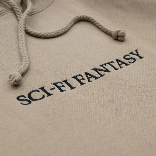 SCI-FI FANTASY OG LOGO HOODIE - STONE