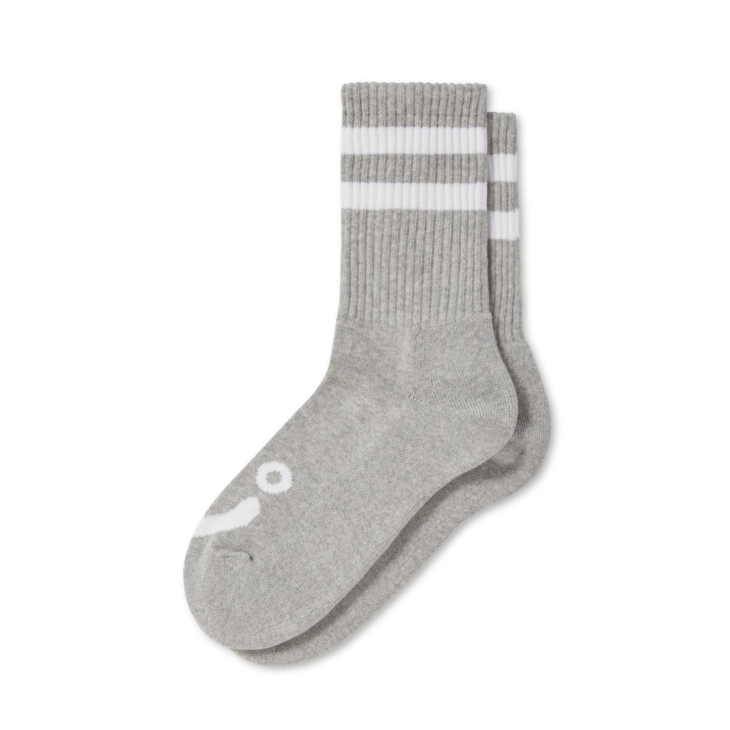 POLAR SKATE CO HAPPY SAD RIB SOCKS - GRAY