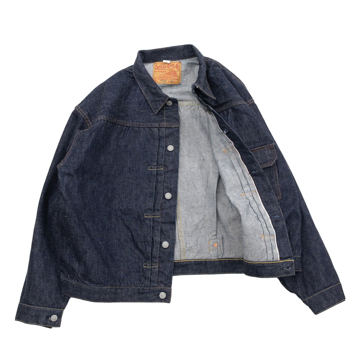 SUGER CANE 13oz. DENIM BLOUSE 1936 MODEL T-BACK - ONE WASH (SC11936T)