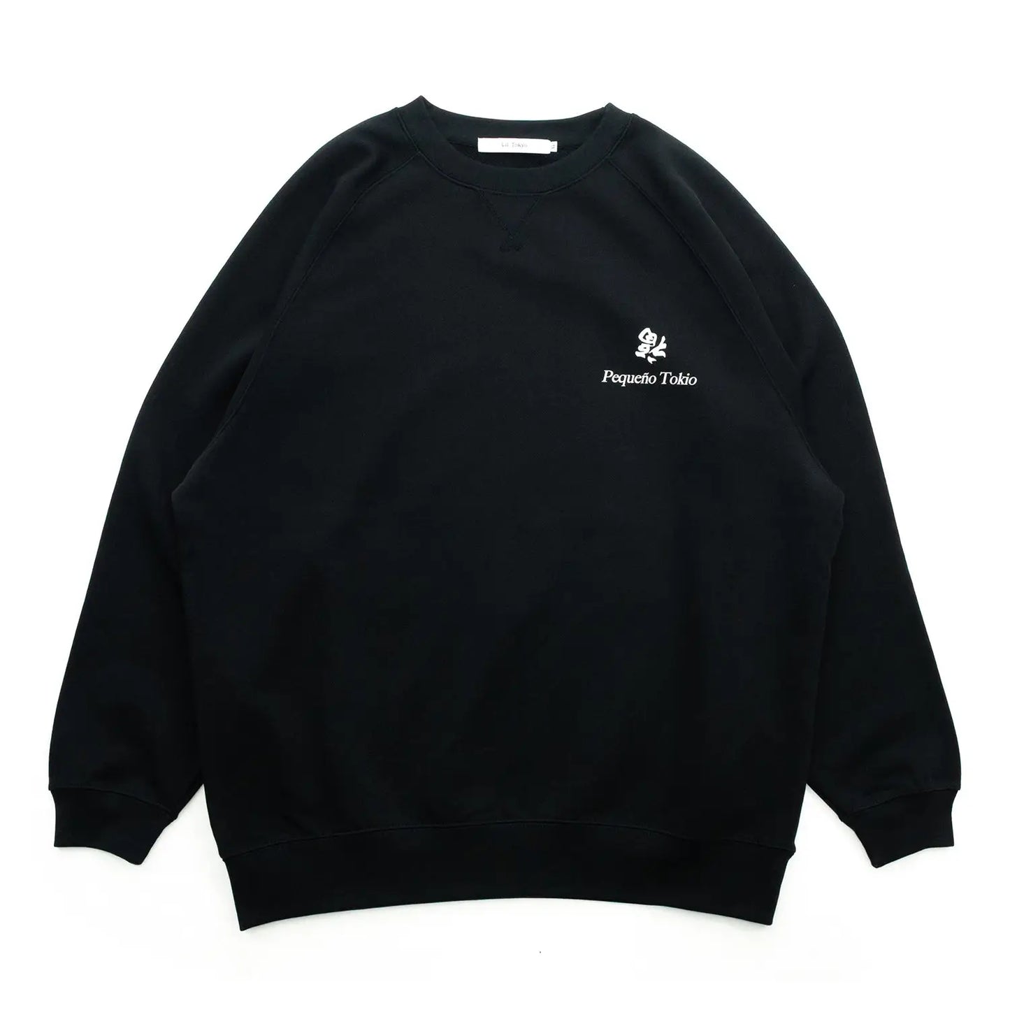 LAの日系コミュニティによるプライベートブランド「Lil' Tokyo」の新作スエット「CREW SWEAT」のBLACKカラーの商品写真
