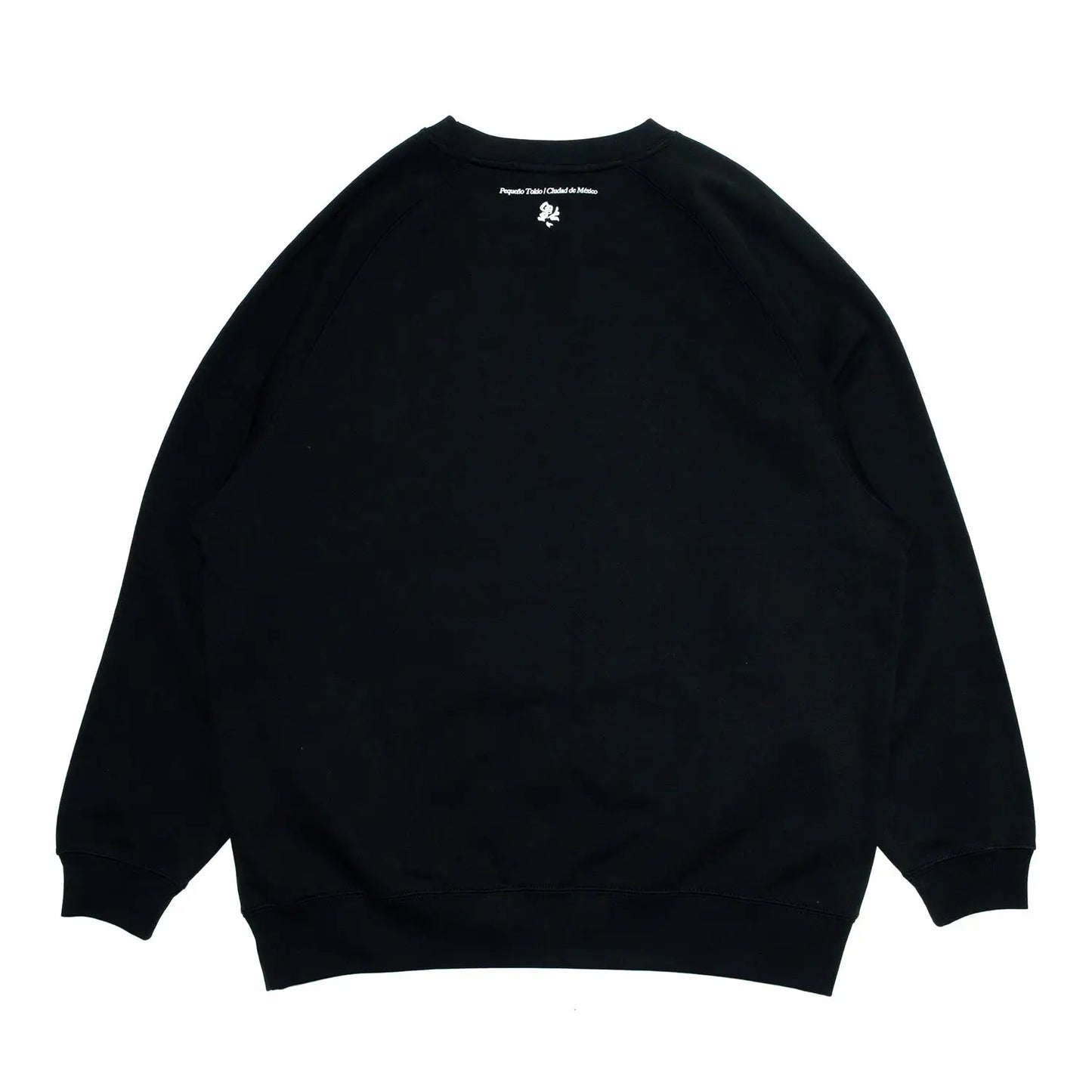 LAの日系コミュニティによるプライベートブランド「Lil' Tokyo」の新作スエット「CREW SWEAT」のBLACKカラーの背面の商品写真