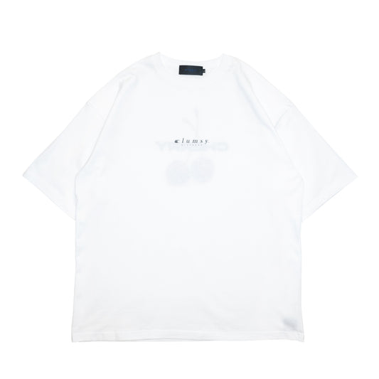 CLUMSY PICTURES CHERRY S/S WIDE TEE - WHITE