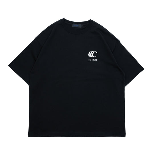 CLUMSY PICTURES LIMITED CCC S/S WIDE TEE - BLACK/WHITE