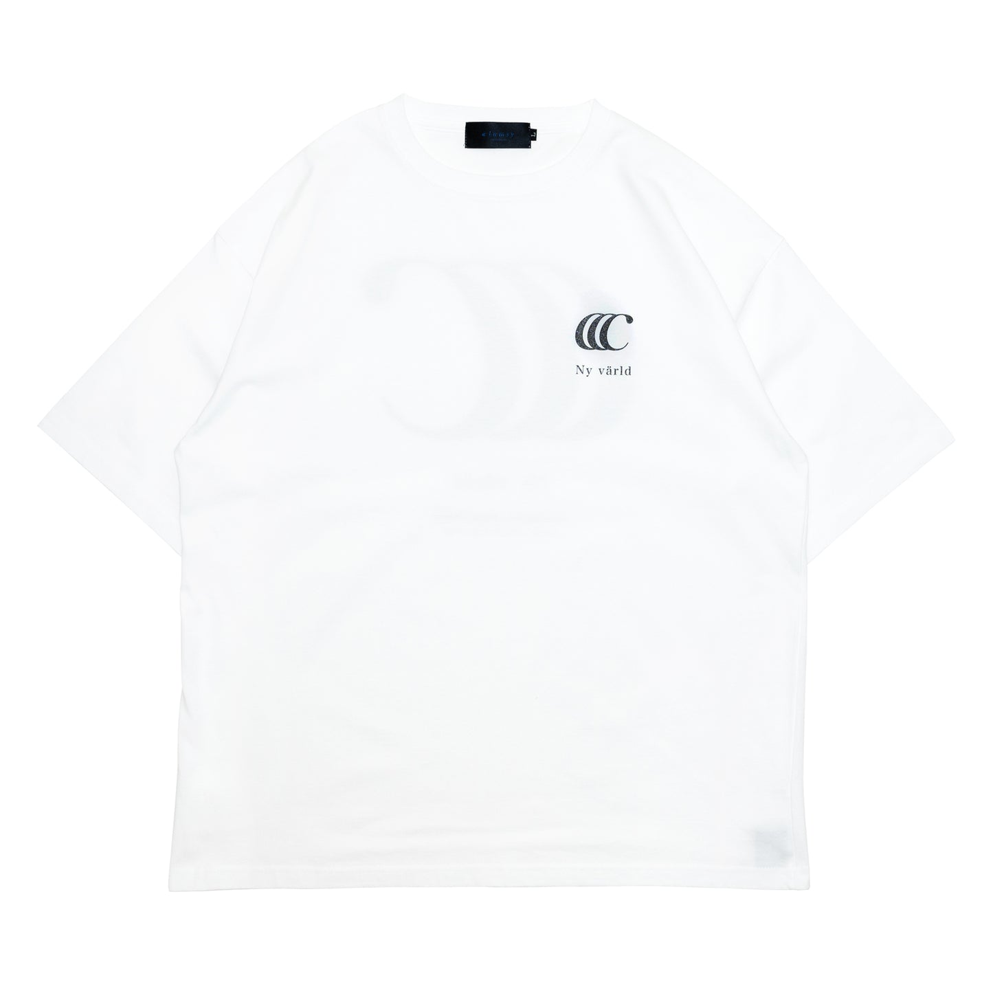 CLUMSY PICTURES LIMITED CCC S/S WIDE TEE - WHITE/BLACK