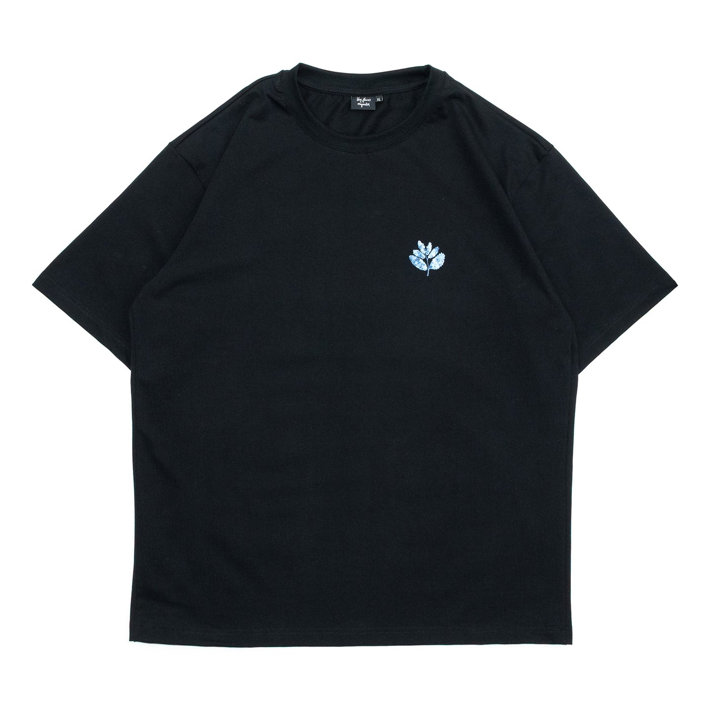 MAGENTA BLUE FLOWERS COLLAB TEE - BLACK