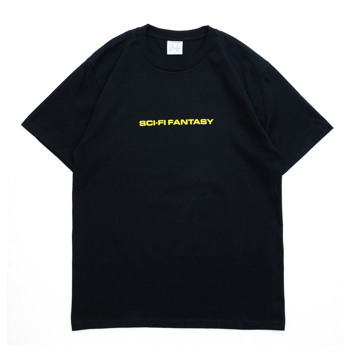 SCI-FI FANTASY TEXTURED LOGO S/S TEE - BLACK