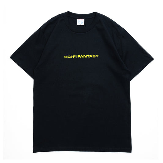 SCI-FI FANTASY TEXTURED LOGO S/S TEE - BLACK