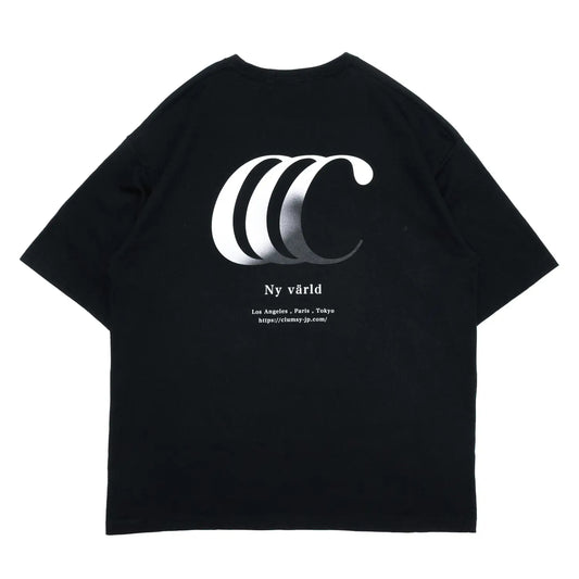 CLUMSY PICTURES GRADIENT CCC S/S WIDE TEE - BLACK