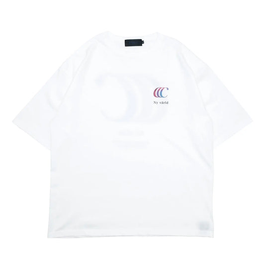 CLUMSY PICTURES GRADIENT CCC S/S WIDE TEE - WHITE