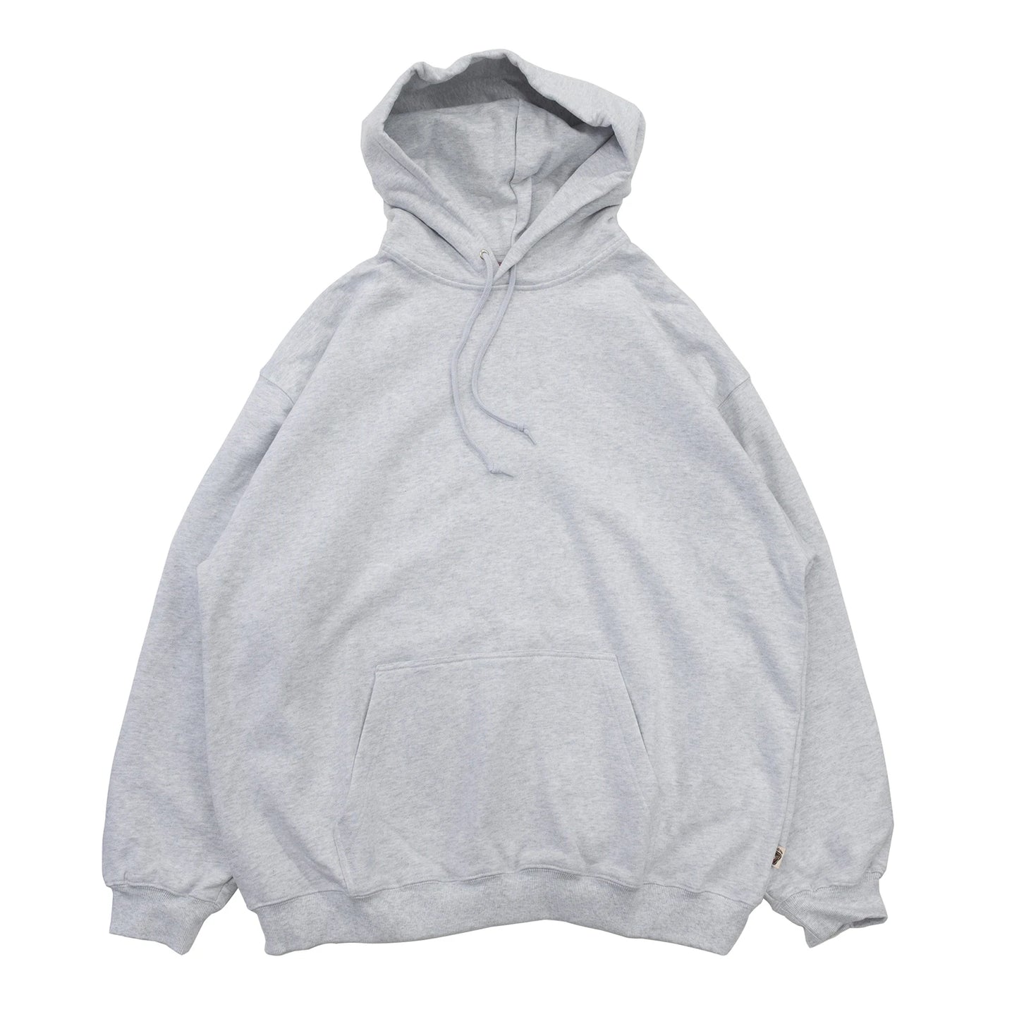 TRIBE WEAR(トライブウェア)の肉厚なフーディー|パーカー「BASIC HOODIE」のGREYカラーの正面からの商品写真