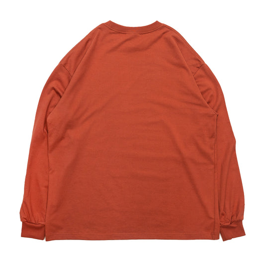 TRIBE WEAR BASIC L/S TEE - BRICK RED