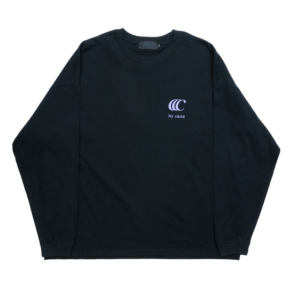 CLUMSY PICTURES LIMITED CCC L/S TEE - BLACK/PURPLE