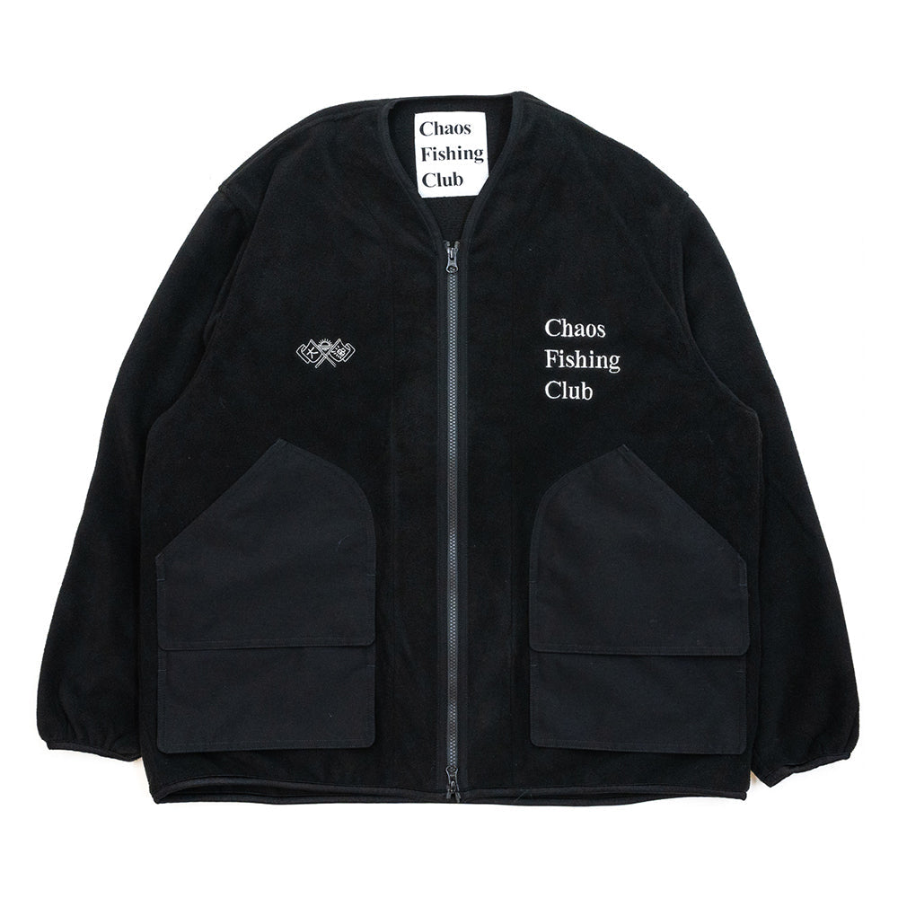 予約【2月25日発売】CHAOS FISHING CLUB フリースジャケット ”CFC FISH HUNTING JACKET - BLACK”