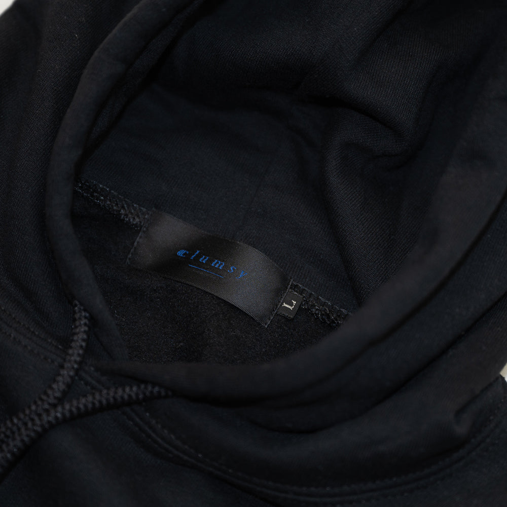 CLUMSY PICTURES GEEK BOY HOODY - BLACK