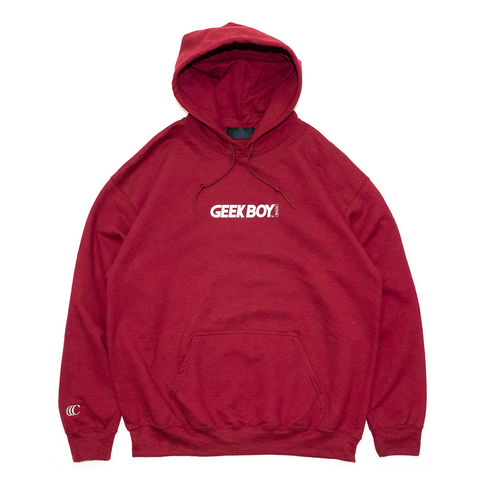 【23SP】 clumsy. Pictures パーカー GEEK BOY™ HOODY - CARDINAL(初回限定ステッカー付き)