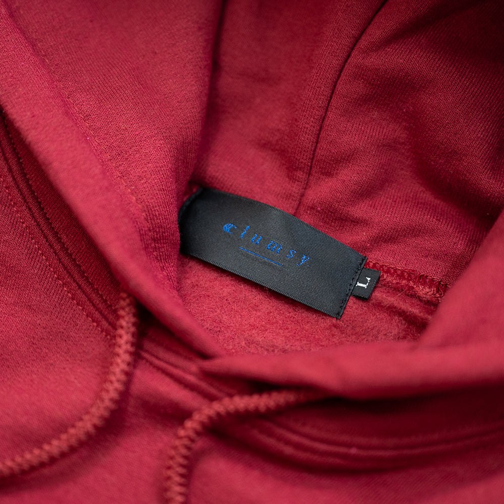 CLUMSY PICTURES GEEK BOY HOODY - CARDINAL